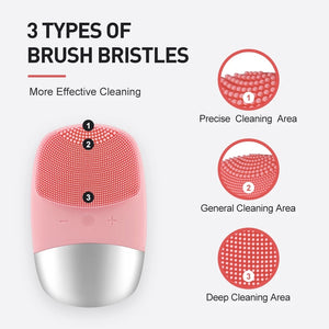 Mini Silicone Electric Face Cleansing Brush Electric Facial Cleanser Facial Cleansing Brush Skin Massager Skin Care Tools