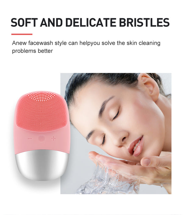 Mini Silicone Electric Face Cleansing Brush Electric Facial Cleanser Facial Cleansing Brush Skin Massager Skin Care Tools