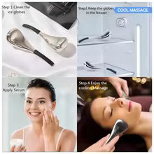 Stainless Steel Face And Eye Massage Ice Scoop